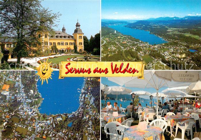 Velden  Woerthersee AT Schloss Fliegeraufnahmen Terrasse