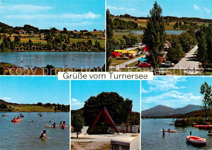 Turnersee Kaernten AT Seepartien Campingplaetze
