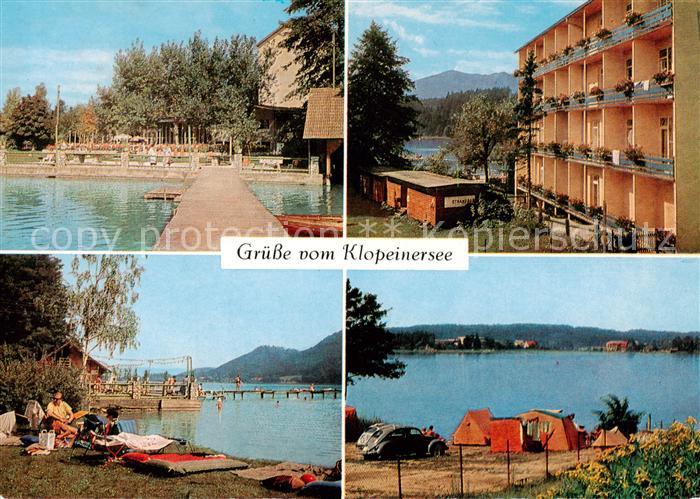 Klopeinersee Kaernten AT Seepartien Zeltplatz Hotel