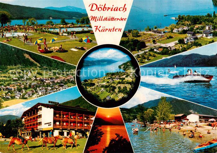 Doebriach Millstaettersee Seepartien Fliegeraufnahmen Reiten Strand