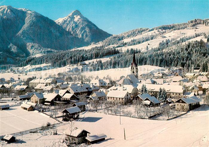 Mauthen Koetschach-Mauthen Kaernten AT Panorama mit Kirche