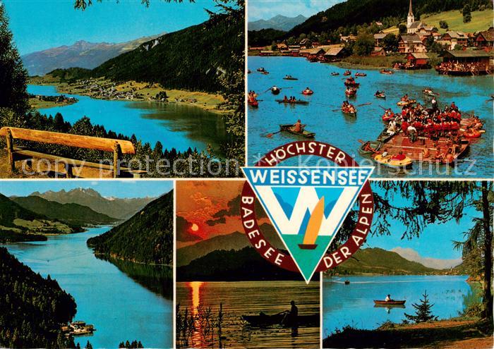 Weissensee Kaernten AT Seepartien Panorama