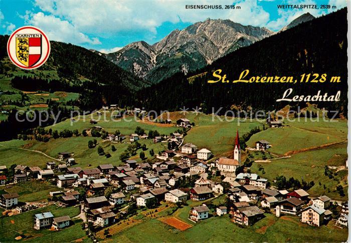 St Lorenzen Lesachtal Kaernten AT Fliegeraufnahme mit Lienzer Dolomiten