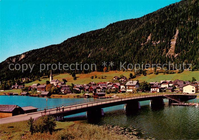 Weissensee Kaernten AT Seebruecke in Techendorf