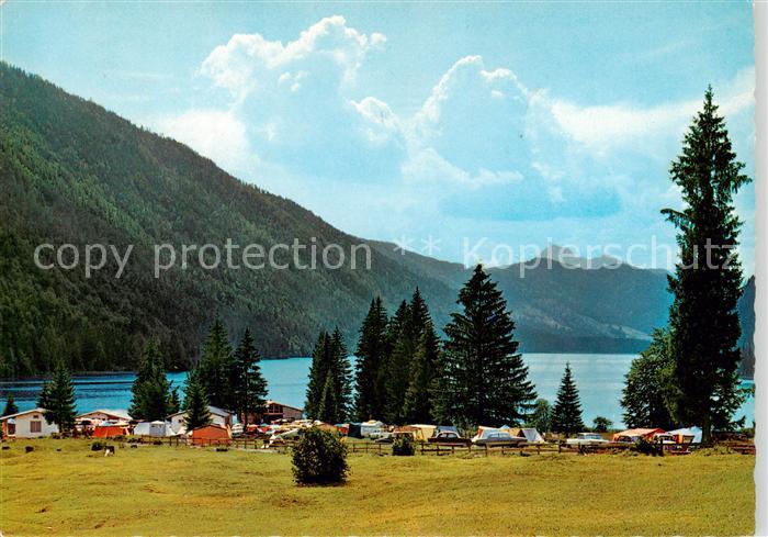 Weissensee Kaernten AT Campingplatz Weissensee Ostufer