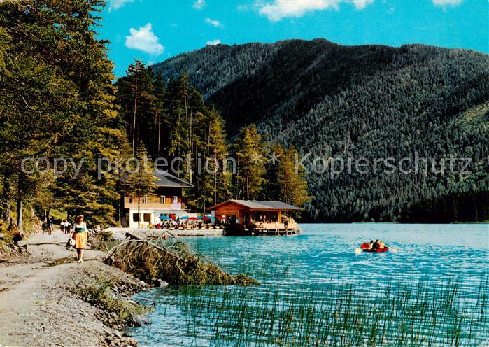 Weissensee Kaernten AT Gasthaus und Motorbootstation Ronacherfels