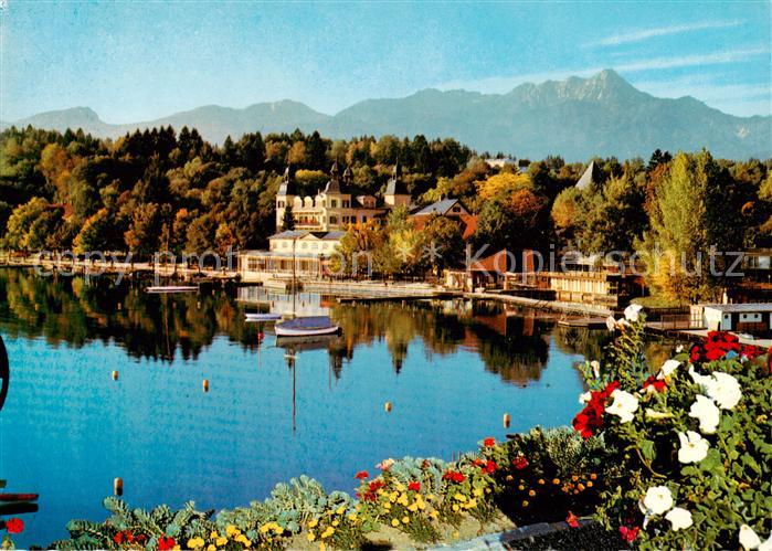 Schloss Velden am Woerthersee mit Mittagskogel