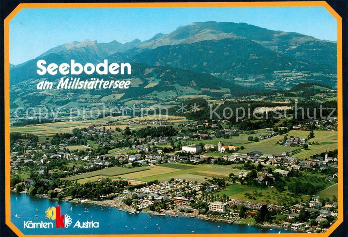 Seeboden Millstaettersee Kaernten AT Fliegeraufnahme