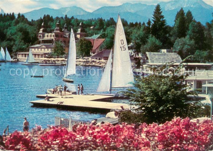 Velden  Woerthersee AT Schloss Seepartie Bootsanleger
