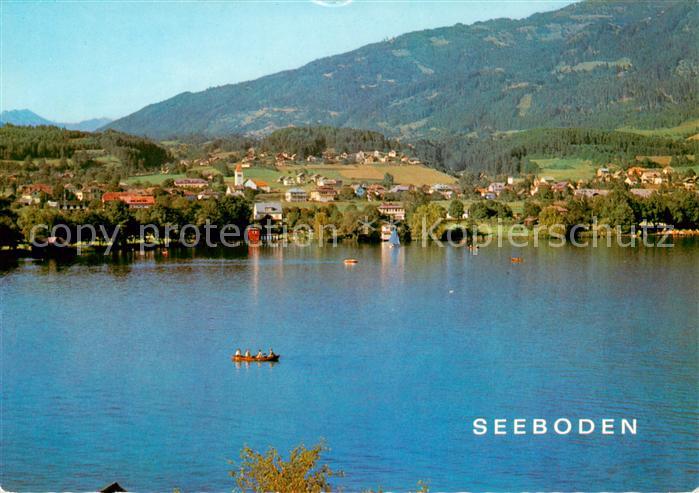 Seeboden Millstaettersee Kaernten AT Fliegeraufnahme