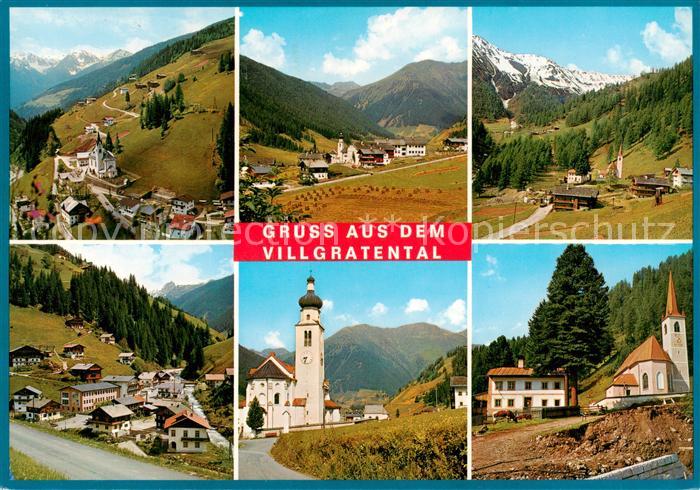 Villgratental Tirol AT Ausservillgraten Dorfplatz Innervillgraten Kirche