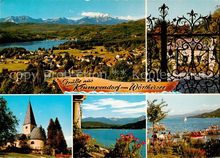 Krumpendorf Woerthersee AT mit Karawanken Barocktor an der Lindenklause Kirchl P