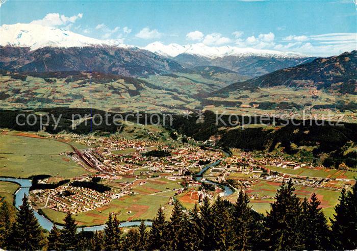 Spittal Drau Kaernten AT Fliegeraufnahme mit Millstaettersee