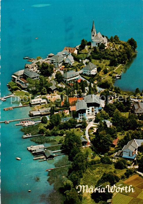 Maria Woerth Woerthersee Kaernten AT Fliegeraufnahme