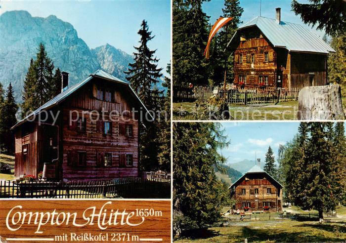 Comptonhuette 1650m Greifenburg Kaernten AT mit Reisskofel Teilansichten