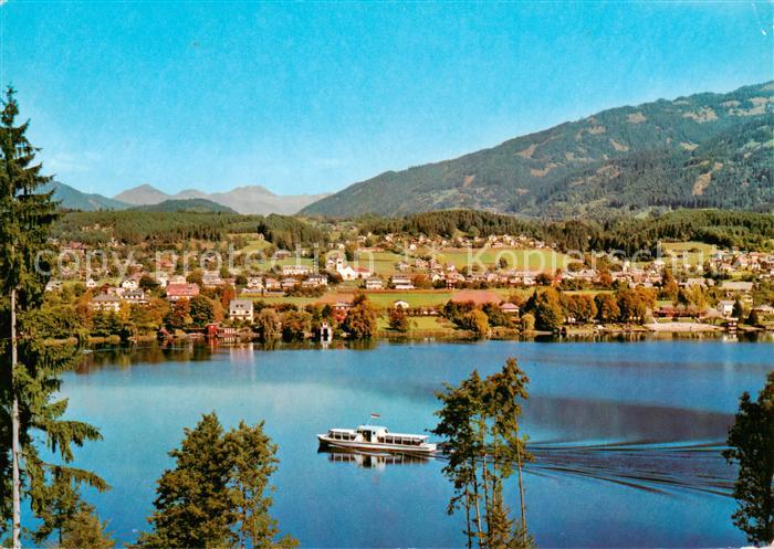 Seeboden Millstaettersee Kaernten AT Fliegeraufnahme