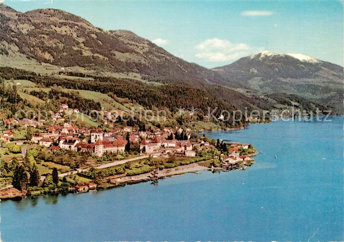 Millstatt Millstaettersee Kaernten AT Fliegeraufnahme