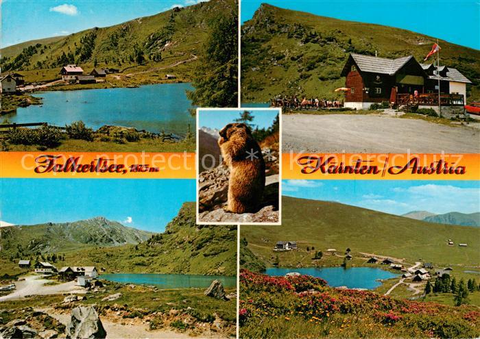 Falkertsee Nockgebiet Kaernten AT Teilansichten Falkertseehuette und Karlhuette