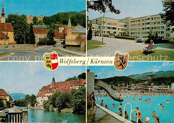 Wolfsberg Kaernten AT Ortpartie Kurhaus Schloss Freibad