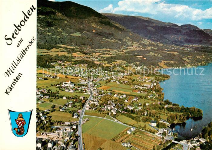 Seeboden Millstaettersee Kaernten AT Fliegeraufnahme