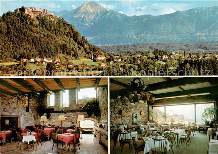 Landskron Ruine Ossiachersee Kaernten AT Panorama Cafe Restaurant Bar