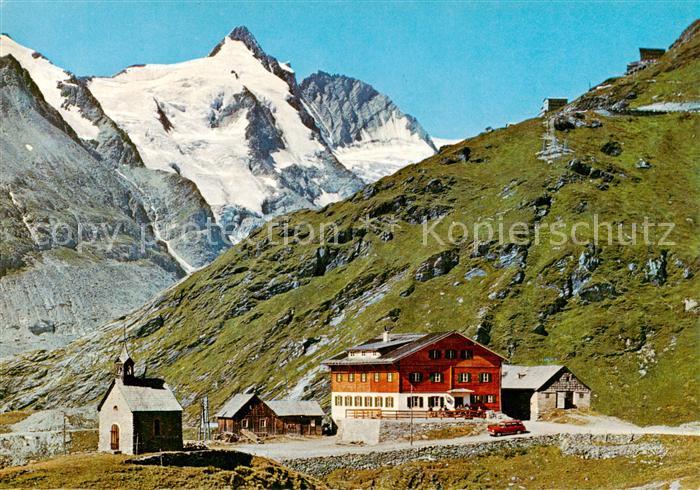 Heiligenblut Kaernten AT Alpengasthof Pasterzenhaus mit Grossglockner