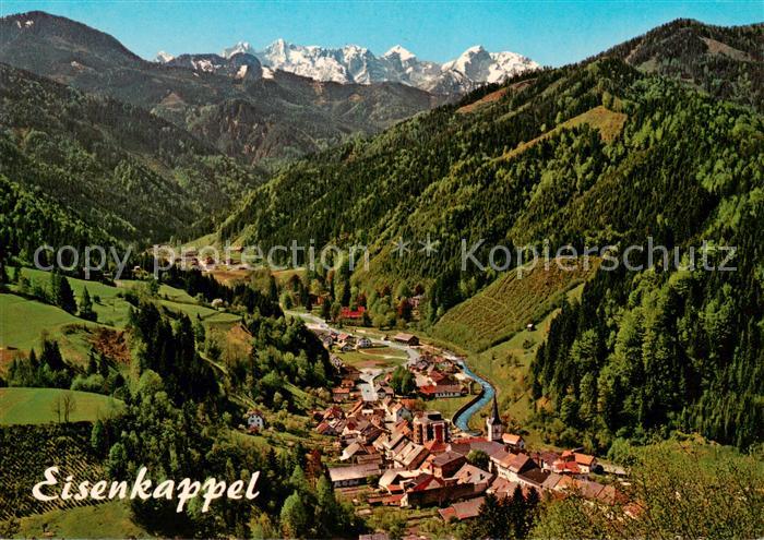 Eisenkappel-Vellach Kaernten AT Fliegeraufnahme mit Steiner Alpen