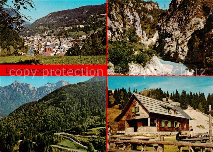 Eisenkappel-Vellach Kaernten AT Panorama Troegenerklamm Eisenkappler Huette Hoch