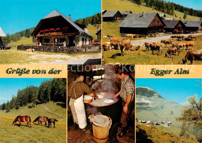 Kirchbach Kaernten Gasthaus zur Alten Kaeserei Egger Alm Viehweide Kaeserei Pano