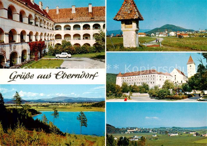 Eberndorf Kaernten AT Kloster Bildstock Panorama Seeblick