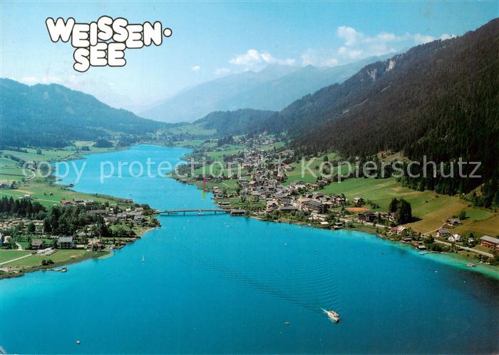 Weissensee Kaernten AT Fliegeraufnahme