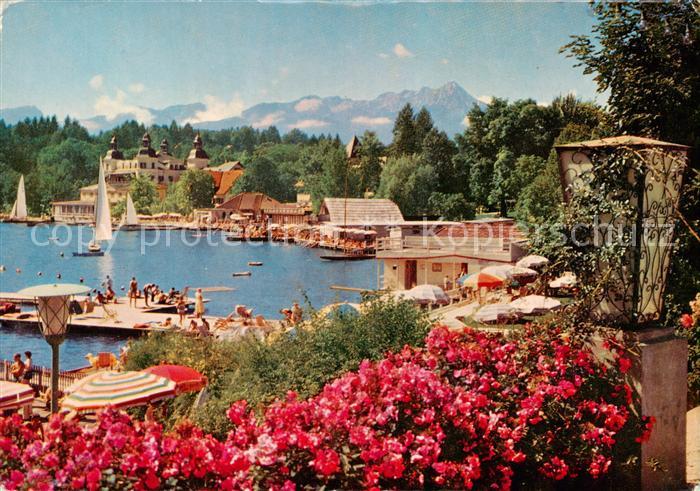 Velden  Woerthersee AT Panorama mit Mittagskogel