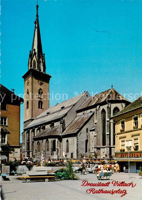 Villach Kaernten AT Rathausplatz Stadtpfarrkirche