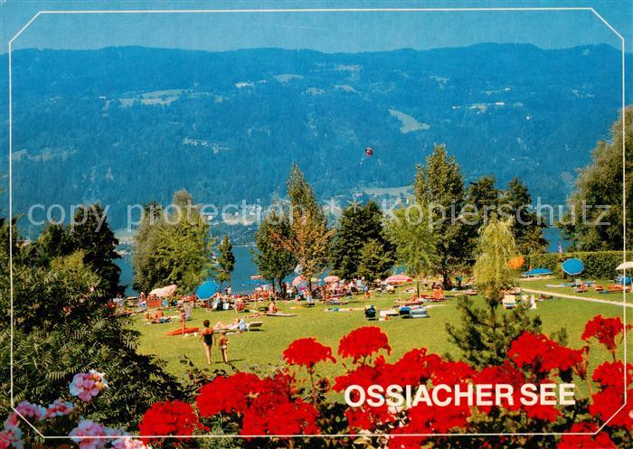 Ossiach Ossiachersee Panorama Strandbad Liegewiese