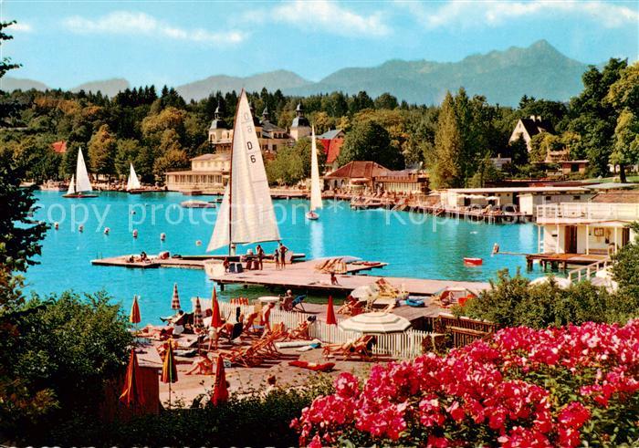 Velden  Woerthersee AT Alpenseebad Panorama
