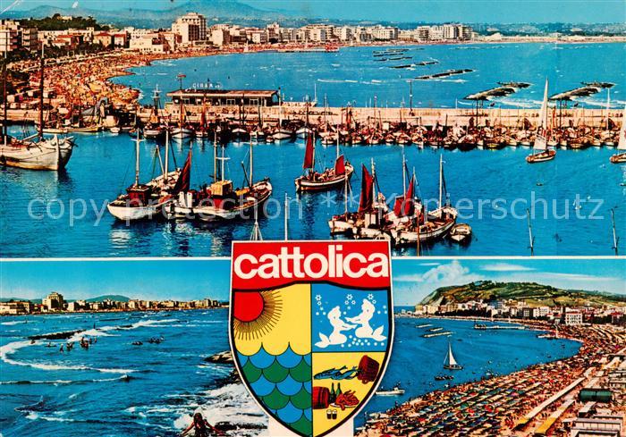 Cattolica  Provincia Rimini IT Panorama Hafenpartie Strand