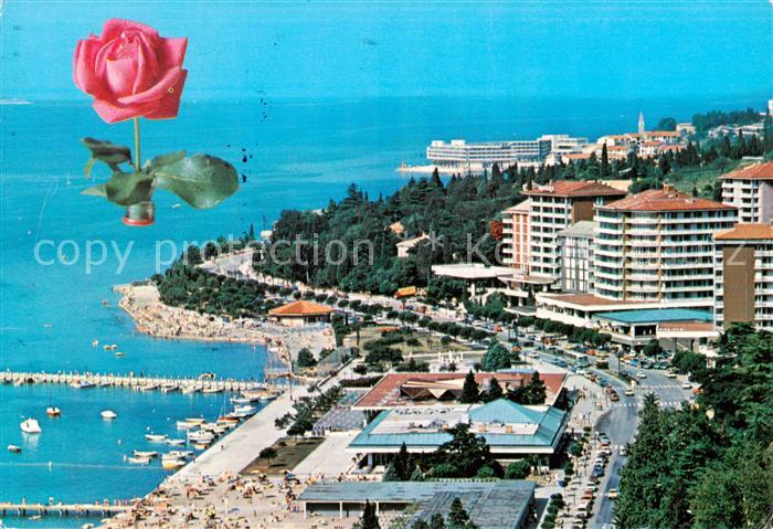 Portoroz Portorose Piran Istrien Slovenia Fliegeraufnahme