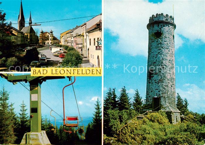 Bad Leonfelden AT Marktplatz Sessellift auf den Sternstein Sternsteinwarte