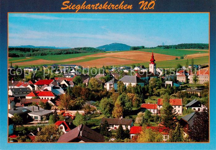 Sieghartskirchen AT Ortsansicht mit Kirche