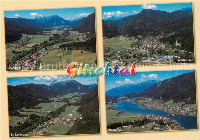 Gitschtal Kaernten AT Panorama Gruenburg Weissbriach St. Lorenzen Weissensee