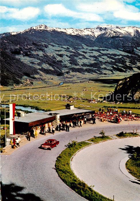 Kanzelkehre Tirol Neue Aschenseestrasse Blick gegen Zillertal Alpen