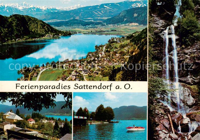 Sattendorf Panorama Partie am Ossiachersee Wasserfall