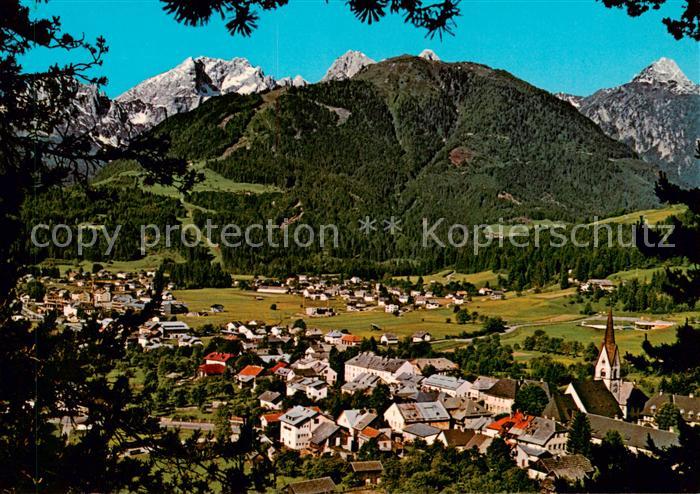 Mauthen Koetschach-Mauthen Kaernten AT Panorama mit Kellerwand Mauthner Alm und