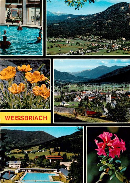 Weissbriach Gitschtal Kaernten AT Hallenbad Panorama Freibad Alpenflora