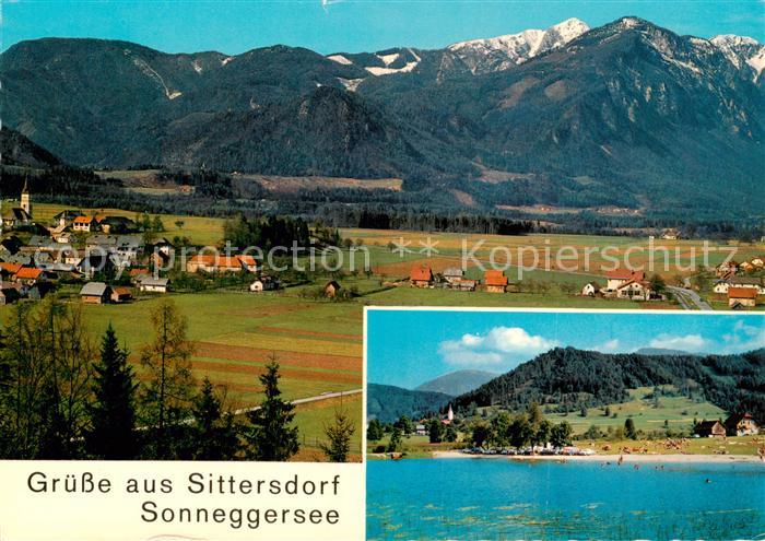Sittersdorf Kaernten AT Panorama Sonneggersee