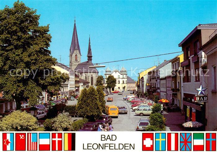 Bad Leonfelden AT Ortspartie mit Kirche