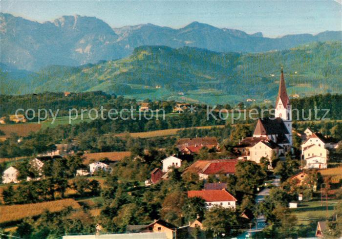 Aschach Steyr Oberoesterreich AT Panorama mit Blick zur Kremsmauer