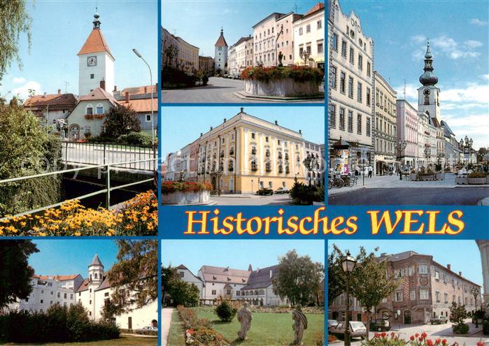 Wels Oberoesterreich AT Messestadt Ledererturm Stadtplatz Rathaus Schloss Polhei