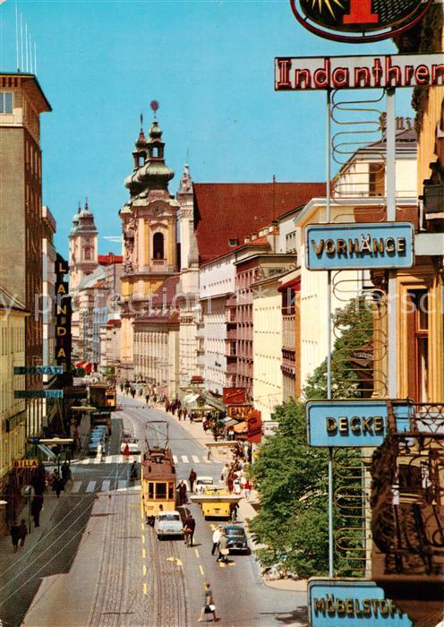 Linz Donau AT Landstrasse von der Mozartkreuzung aus gesehen