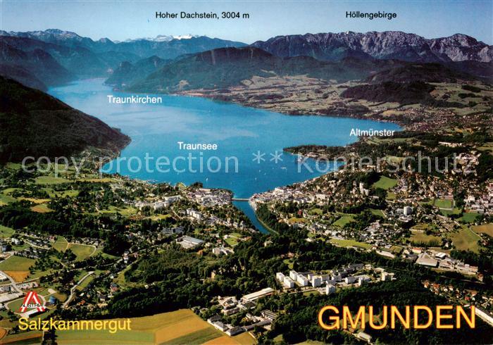 Gmunden Traunsee Salzkammergut AT Panorama Urlaubsort am Traunsee